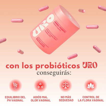 Dí adiós a las infecciones íntimas con URO Probióticos™- 1+1 GRATIS